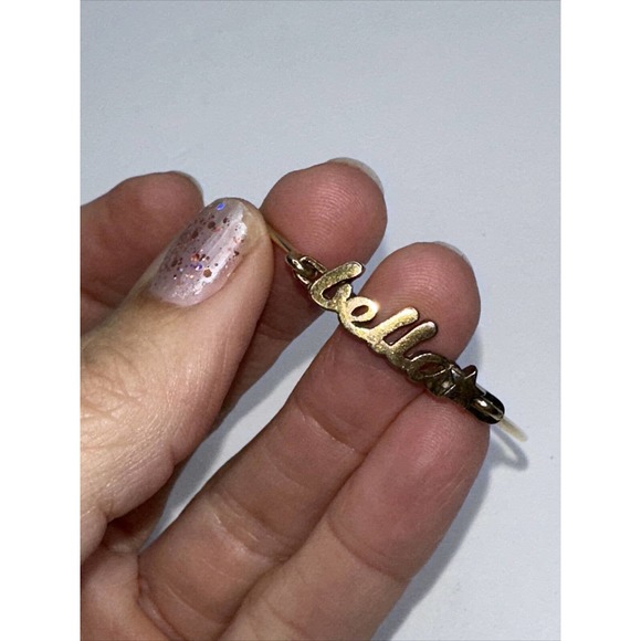 Childs Bracelet Bella Star Spell Out GOld Tone Stamped LE Bangle - Picture 6 of 9